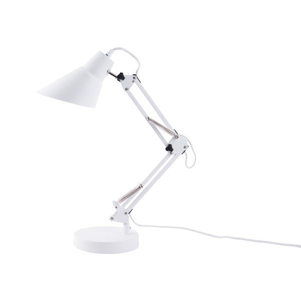 Bílá železná stolní lampa Leitmotiv Fit