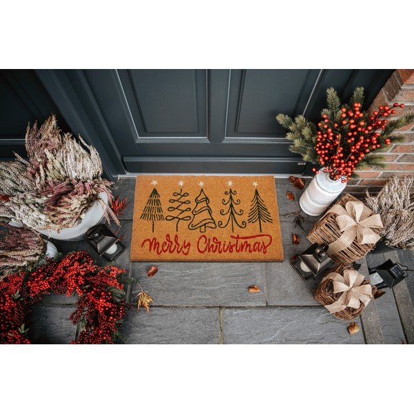 Rohožka s vánočním motivem z kokosového vlákna 40x70 cm Merry Christmas – Hanse Home-image-1