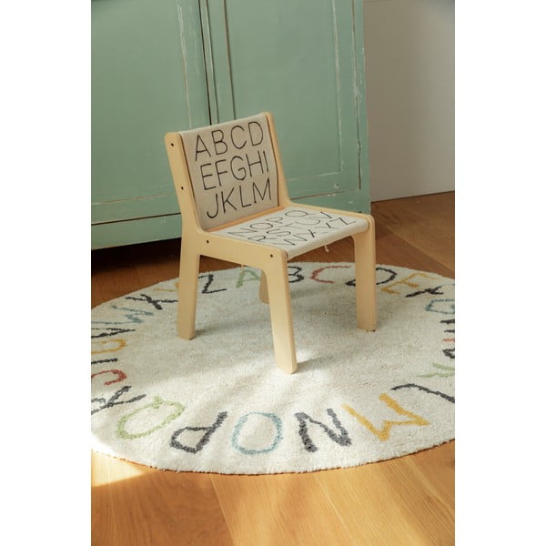 Krémový bavlněný dětský hrací koberec ø120 cm ABC Color and Letters – Lorena Canals-image-2