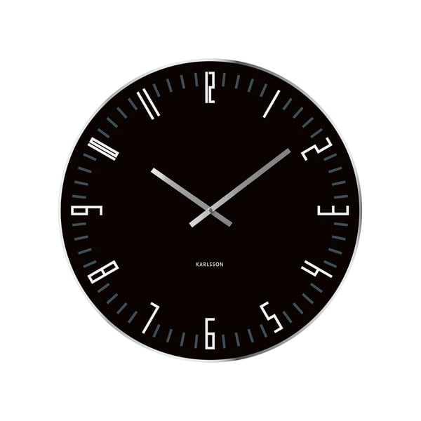 Černé hodiny Present Time XL Slim