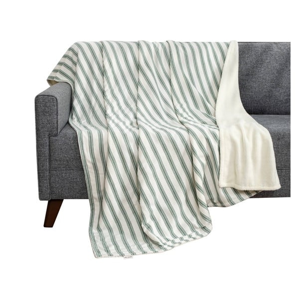 Bílá/zelená deka 150x190 cm Soren Wellsoft – Mijolnir