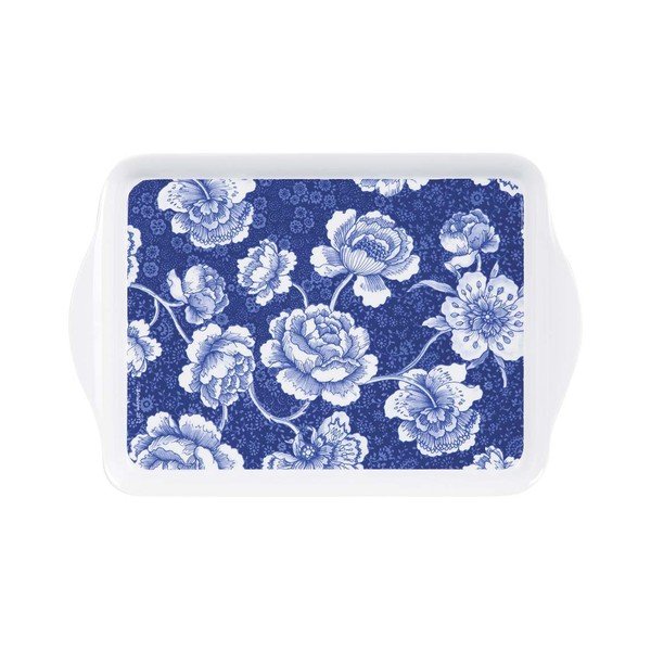 Podnos Ashdene Indigo Blue Roses, délka 21 cm