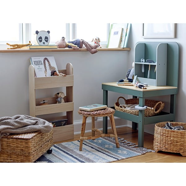 Dětská nástěnná knihovna z masivu pavlovnie v přírodní barvě 38x70 cm Moris – Bloomingville Mini-image-1