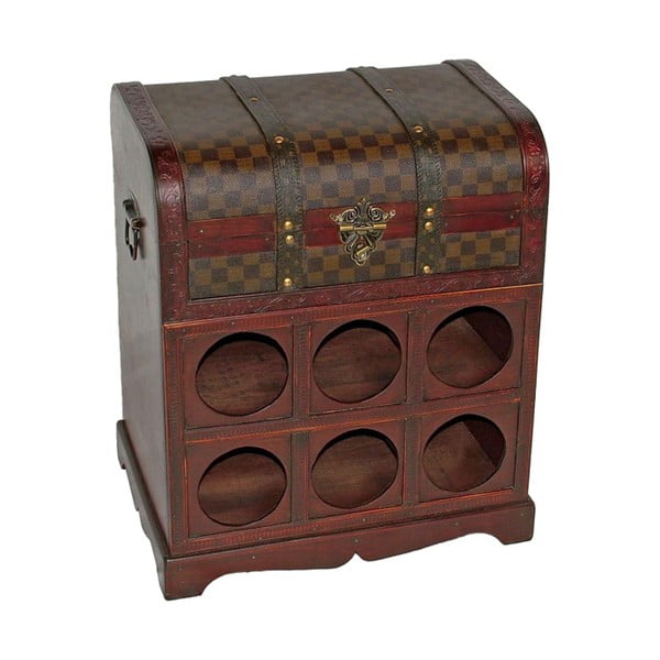 Hnědá vinotéka na 6 lahví, 41x48 cm – Deco Pleasure-image-4