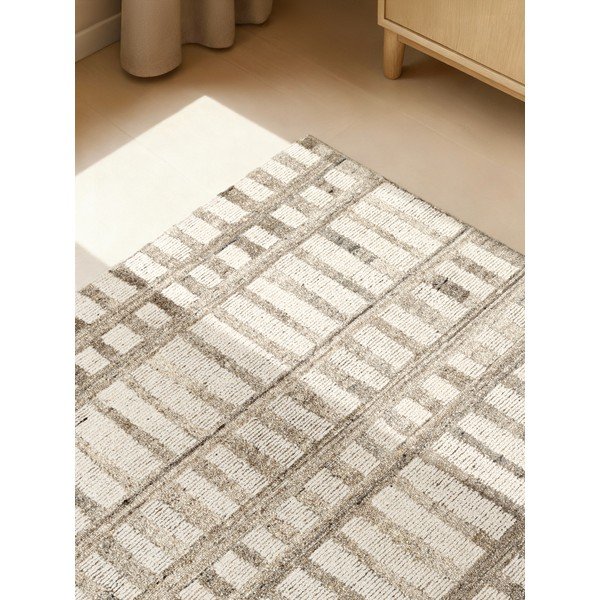 Krémový ručně tkaný vlněný koberec 80x150 cm Boho 1.0 Linara – Vikosa-image-2