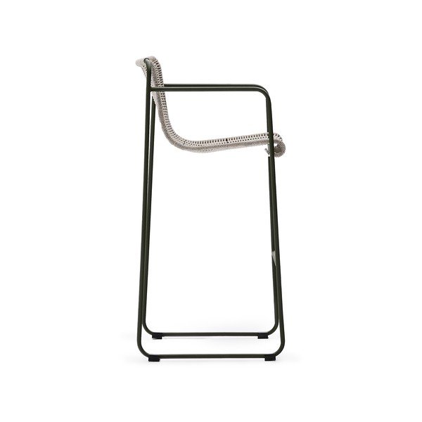 Šedozelená kovová zahradní barová židle Maurina – Kave Home-image-3