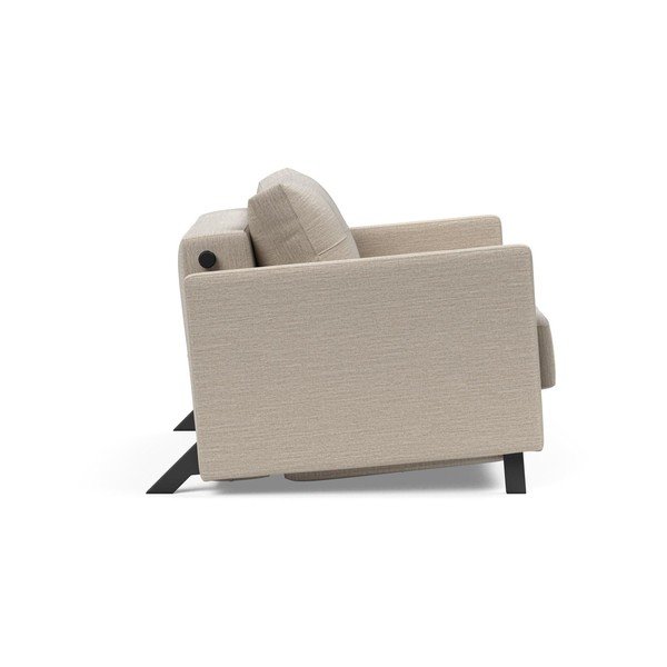 Béžové rozkládací křeslo s područkami Innovation Cubed-image-3