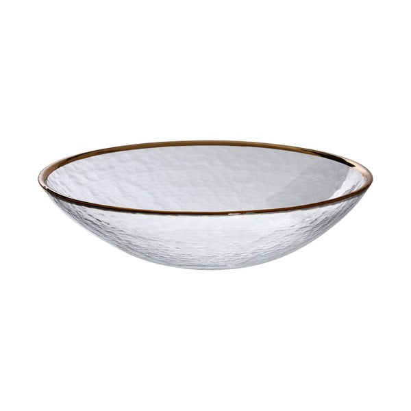 Průhledná miska s okrajem ve zlaté barvě Premier Housewares Festive