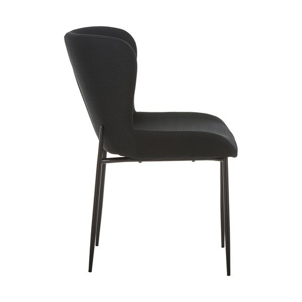 Černá čalouněná židle se sametovým povrchem Westwing Collection Tess-image-3