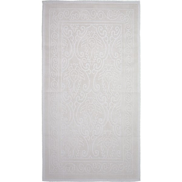 Krémový bavlněný koberec Vitaus Osmanli, 80 x 200 cm