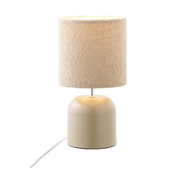Béžová kovová stolní lampa s textilním stínidlem (výška 24 cm) Morley – House Nordic-image-2