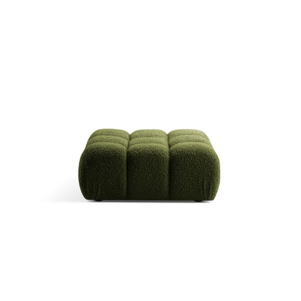 Zelená modulární podnožka z textilie bouclé Bellis – Micadoni Home