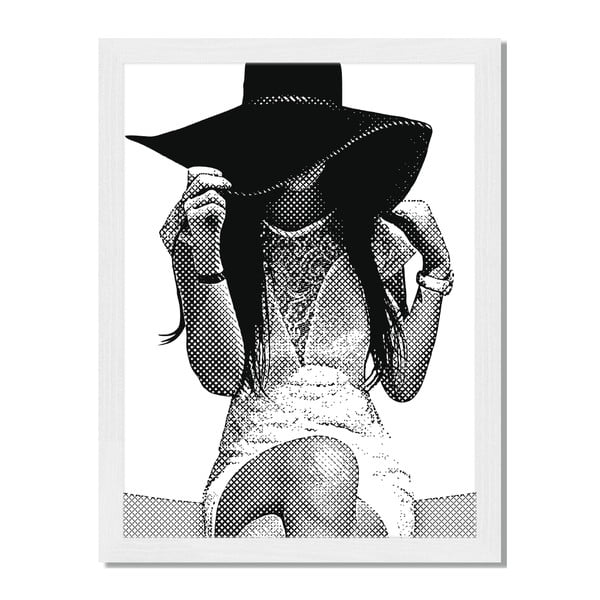 Obraz v rámu Liv Corday Scandi Black Hat, 30 x 40 cm