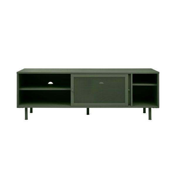 Tmavě zelený kovový TV stolek 160x55 cm Veep – Unique Furniture-image-2