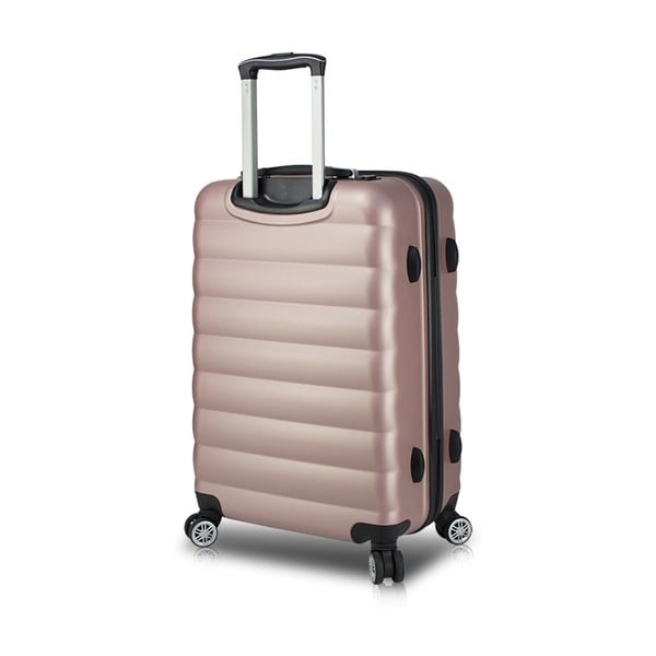 Růžový cestovní kufr na kolečkách s USB portem My Valice COLORS RESSNO Medium Suitcase