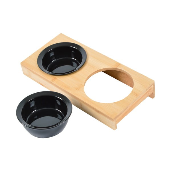 Bambusový set misek s podstavcem pro psa ø 12 cm – Love Story-image-2