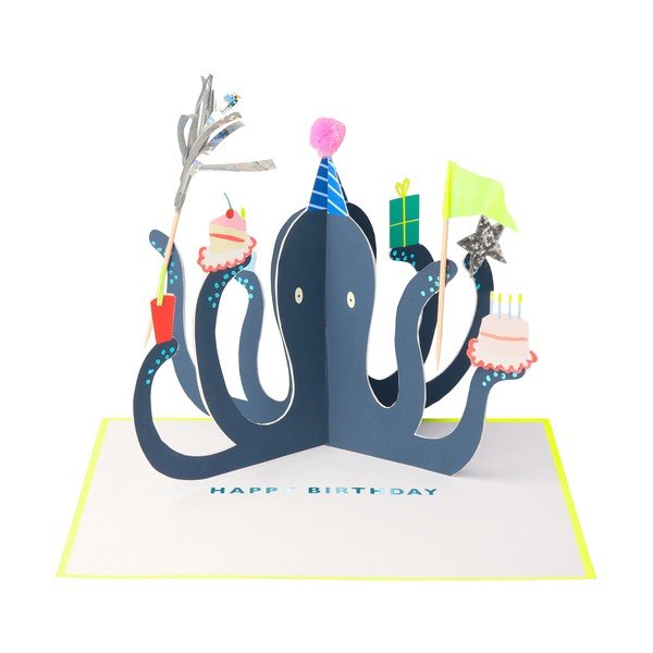 Přání Party Octopus – Meri Meri