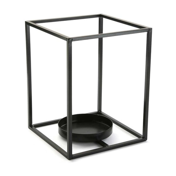 Černý svícen VERSA Cube, výška 20 cm