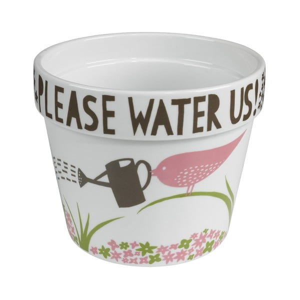 Květináč Please Water Us, růžový
