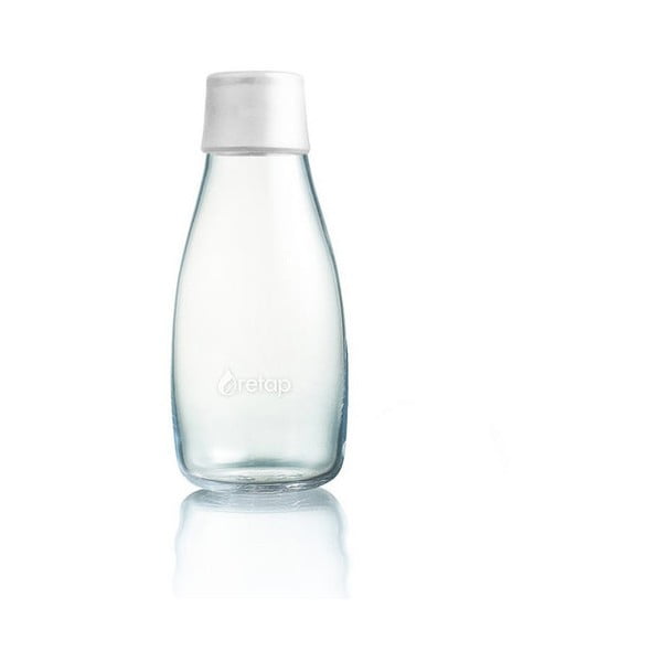 Mléčně bílá skleněná lahev ReTap, 300 ml