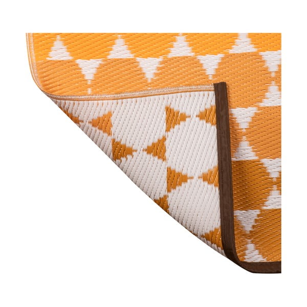 Oranžový venkovní koberec Green Decore Hexagon, 90 x 150 cm-image-3