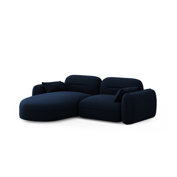 Tmavě modrá sametová rohová pohovka (levý roh) Audrey – Interieurs 86-image-2