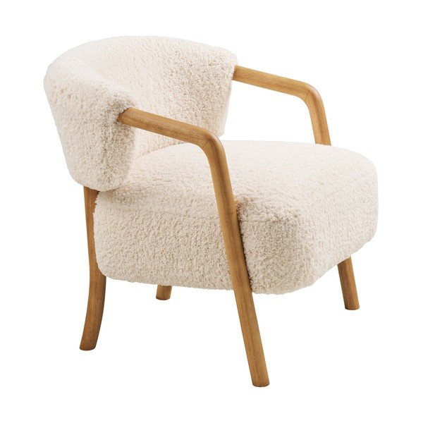Krémové křeslo z textilie bouclé Dakar – House Nordic
