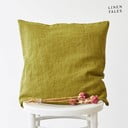 Lněný povlak na polštář 45x45 cm Moss Green – Linen Tales
