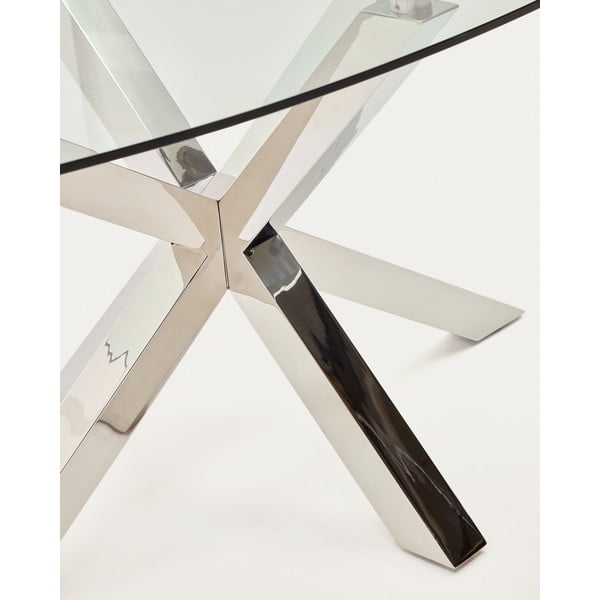 Jídelní stůl se skleněnou deskou 100x200 cm Argo – Kave Home-image-1