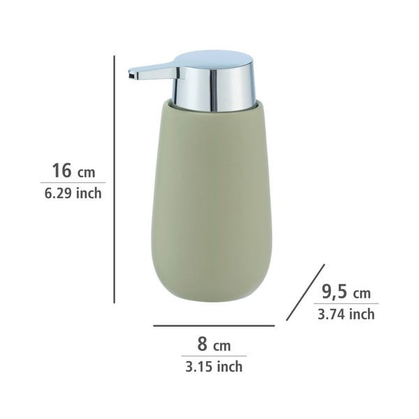Zelený keramický dávkovač mýdla Wenko Badi-image-3