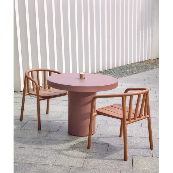 Betonový kulatý zahradní jídelní stůl ø 90 cm Aiguablava – Kave Home-image-2