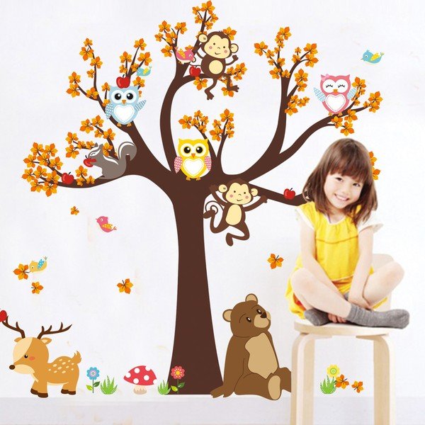 Nástěnná samolepka Ambiance Tree with Animals-image-3