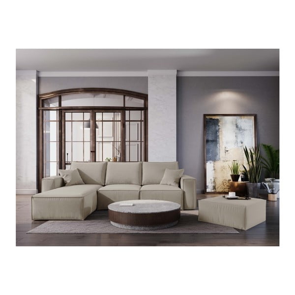 Béžový puf Cosmopolitan Design Miami, 65 x 65 cm-image-3
