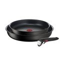 Hliníkové pánve s nepřilnavým povrchem a odnímatelnou rukojetí v sadě 2 ks ø 28 cm INGENIO Eco Resis L3979102 – Tefal