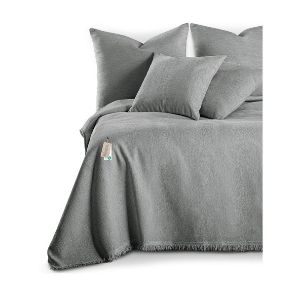 Šedý přehoz z žinylky 220x240 cm Talo – Filumi