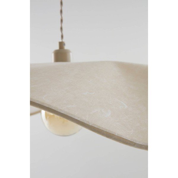 Krémové papírové závěsné svítidlo ø 70 cm Monchi – Jotex-image-3