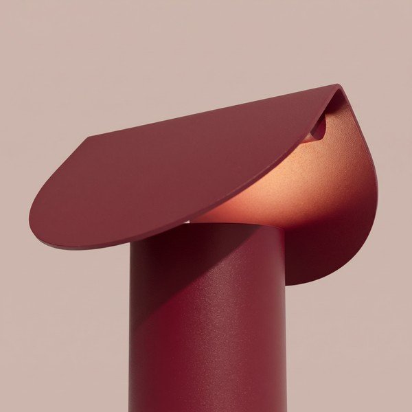 Vínová hliníková LED stolní lampa (výška 15 cm) BISCUIT – Thoro-image-4