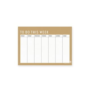Béžový týdenní plánovač Design Letters Weekly