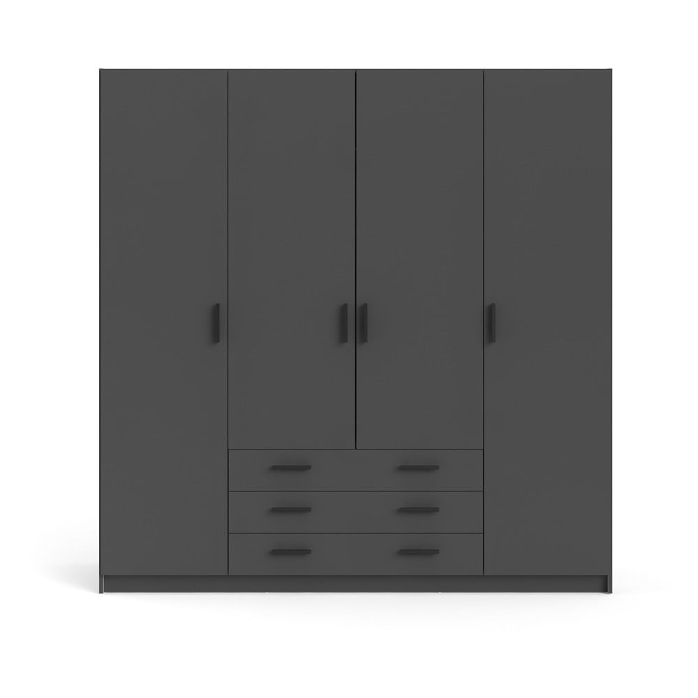 Tmavě šedá šatní skříň 196x200 cm Sprint - Tvilum