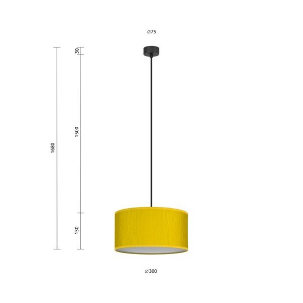 Žluté závěsné svítidlo Sotto Luce Doce M, ⌀ 30 cm-image-4