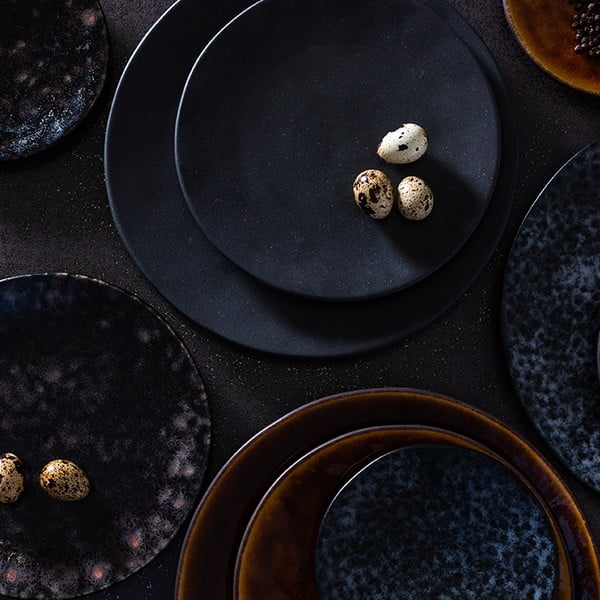 Černošedý dezertní  talíř z kameniny ø 22 cm Roda – Costa Nova-image-1