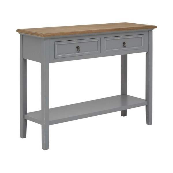 Šedý konzolový stolek z masivu pavlovnie 34,5x99 cm Henley – Premier Housewares