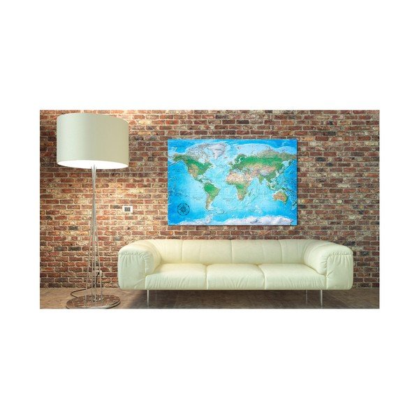 Nástěnka s mapou světa Bimago Traditional Cartography, 90 x 60 cm-image-1