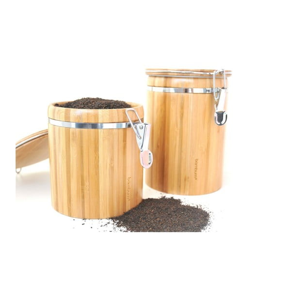 Bambusová úložná dóza Bambum Sante, výška 15 cm-image-2