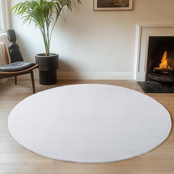 Bílý kulatý koberec ø 160 cm Joy 1400 – Ayyildiz Carpets-image-1