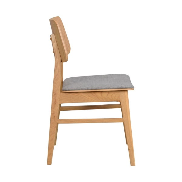 Světle hnědá jídelní židle se světle šedým podsedákem Rowico Nagano-image-3