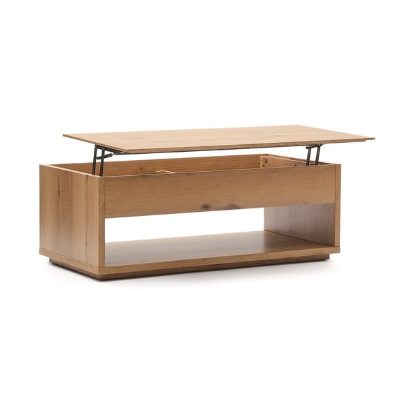 Konferenční stolek v dekoru dubu v přírodní barvě 60x120 cm Alguema – Kave Home