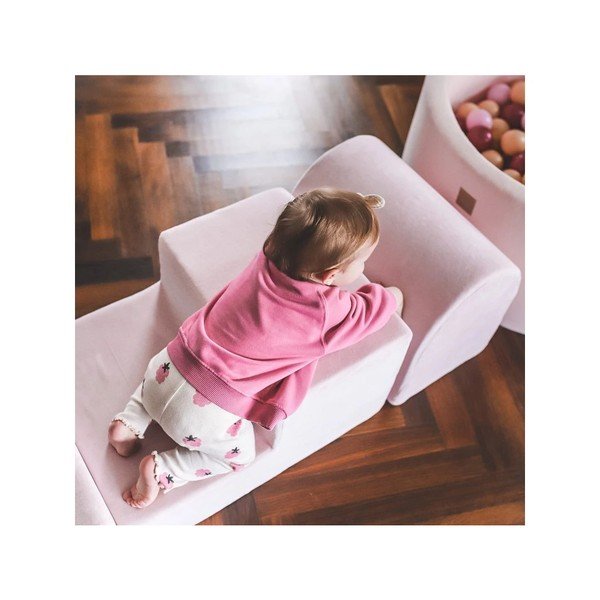 Béžové sametové pěnové hřiště 45x143x30 cm Montessori – Meowbaby-image-4