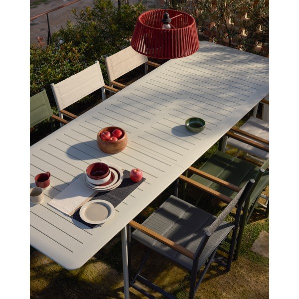 Kovový zahradní jídelní stůl 100x205 cm Brela – Kave Home-image-2