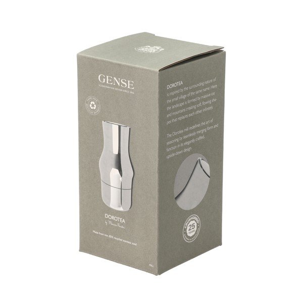 Mlýnek z nerezové oceli v leskle stříbrné barvě Dorotea – Gense-image-4